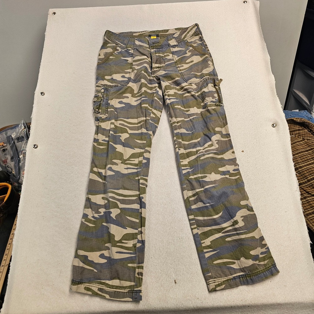 Cabelas Womens Camo Cargo Pants Size 8 Ripstop Roll Tab Camouflage Outdoor 6760